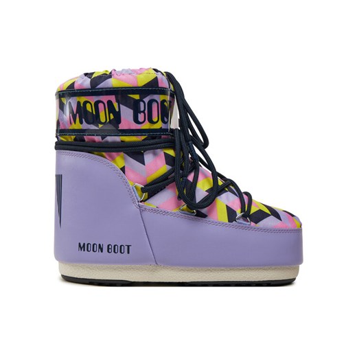 Śniegowce Moon Boot Mb Icon Low Optical 80D1409550 Fioletowy ze sklepu eobuwie.pl w kategorii Śniegowce damskie - zdjęcie 183970910