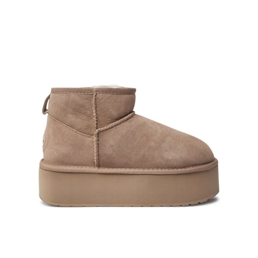 Śniegowce EMU Australia Stinger Micro Flatform W13082 Beżowy ze sklepu eobuwie.pl w kategorii Śniegowce damskie - zdjęcie 183971040
