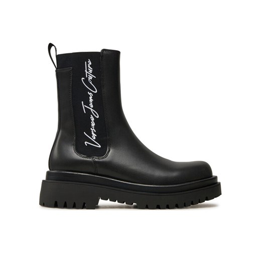 Sztyblety Versace Jeans Couture Drew 77VA3S60 Czarny ze sklepu eobuwie.pl w kategorii Botki - zdjęcie 183971164