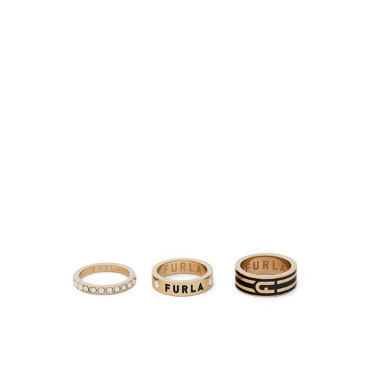 Zestaw 3 pierścionków Furla Arch Stripe WJ00175-N79000-O6000-1-007-20-CN-S Złoty ze sklepu eobuwie.pl w kategorii Pierścionki - zdjęcie 183971232