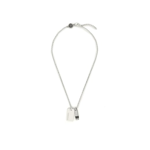 Naszyjnik Diesel Brave Armor Double Pendant DX1156040 Srebrny ze sklepu eobuwie.pl w kategorii Naszyjniki - zdjęcie 183971752
