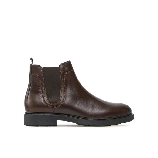 Sztyblety Tommy Hilfiger Elevated Rounded Lth Chelsea FM0FM04183 Brązowy ze sklepu eobuwie.pl w kategorii Buty zimowe męskie - zdjęcie 183971753