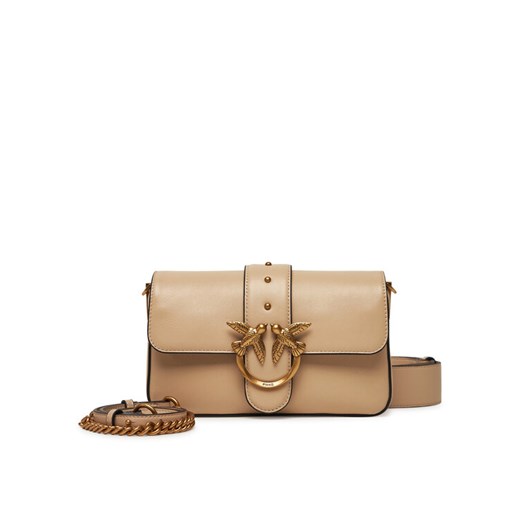 Torebka PINKO Love One Mini Slouchy Fl PE 25 PLTT 104340 A0QO Beżowy ze sklepu eobuwie.pl w kategorii Torebki damskie - zdjęcie 183971960