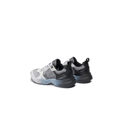 Sneakersy Calvin Klein Jeans Retro Tennis Low Lace Mix Ml Sat YW0YW01307 Czarny 37 eobuwie.pl