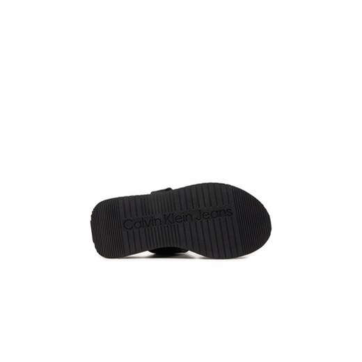 Klapki Calvin Klein Jeans Slide Double Strap Sandal Dc YW0YW01355 Czarny 37 eobuwie.pl