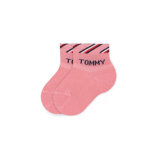 Zestaw 3 par wysokich skarpet dziecięcych Tommy Hilfiger 701220277 Różowy Tommy Hilfiger 11_14 eobuwie.pl