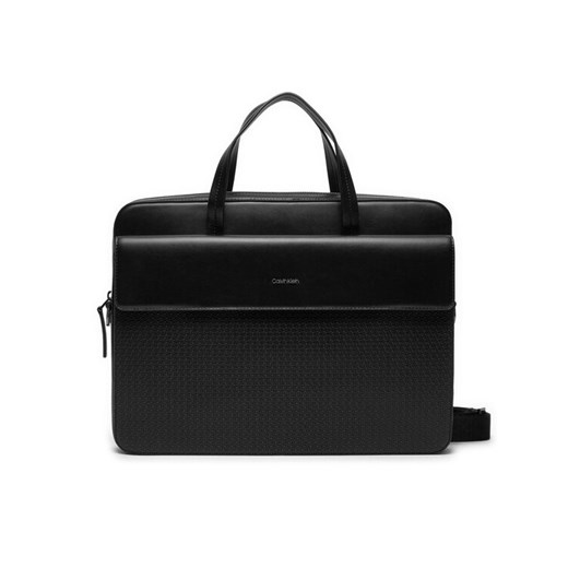 Calvin Klein Torba na laptopa Vertical Lines K50K512257 Czarny ze sklepu MODIVO w kategorii Torby na laptopa - zdjęcie 183985134