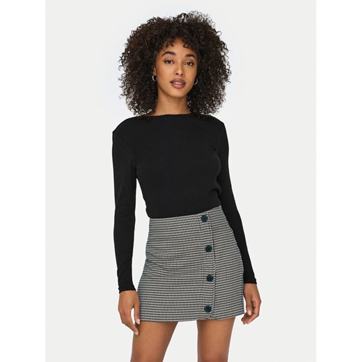 ONLY Bluzka Riley 15323159 Czarny Slim Fit ze sklepu MODIVO w kategorii Bluzki damskie - zdjęcie 183985220