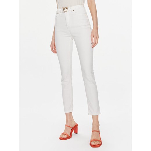 Pinko Jeansy 100161 A1JM Écru Skinny Fit ze sklepu MODIVO w kategorii Jeansy damskie - zdjęcie 183985352