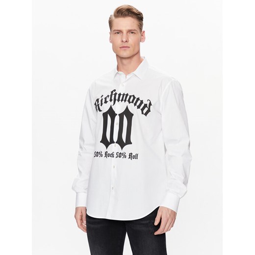 John Richmond Koszula RMP23011CA Biały Regular Fit ze sklepu MODIVO w kategorii Koszule męskie - zdjęcie 183985361