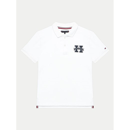 Tommy Hilfiger Polo KB0KB09029 Biały Regular Fit ze sklepu MODIVO w kategorii T-shirty chłopięce - zdjęcie 183985462