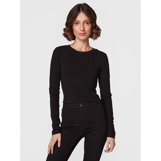 Gina Tricot Bluzka Matilda 17618 Czarny Slim Fit ze sklepu MODIVO w kategorii Bluzki damskie - zdjęcie 183985474