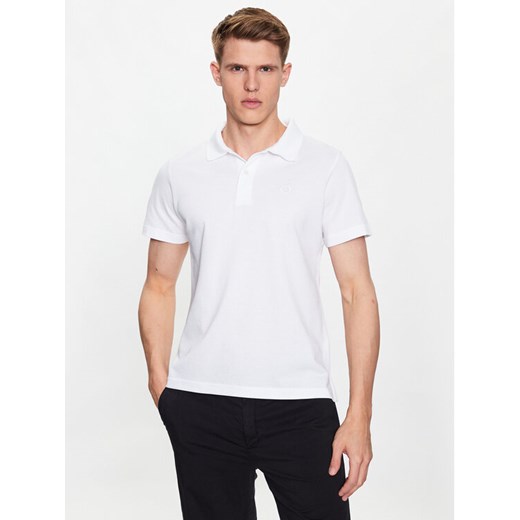 Trussardi Polo Emboidered 52T00712 Biały Regular Fit ze sklepu MODIVO w kategorii T-shirty męskie - zdjęcie 183985510
