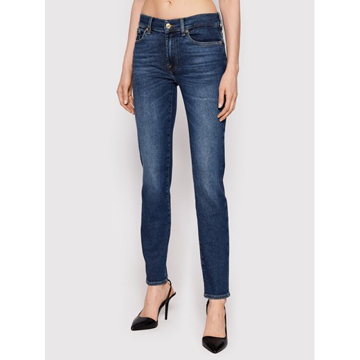 7 For All Mankind Jeansy Roxanne JSWX1200LM Granatowy Slim Fit ze sklepu MODIVO w kategorii Jeansy damskie - zdjęcie 183985612