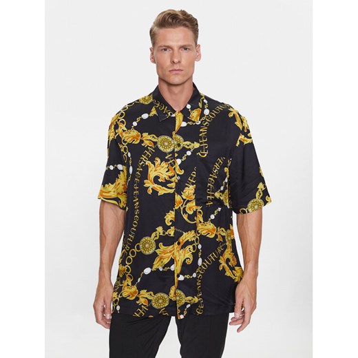 Versace Jeans Couture Koszula 75GAL2B0 Czarny Regular Fit ze sklepu MODIVO w kategorii Koszule męskie - zdjęcie 183985641