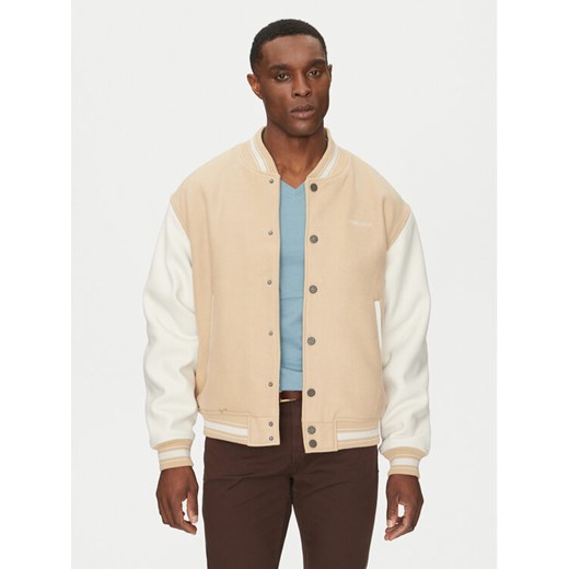 Guess Jeans Kurtka bomber M5RL32 WHAC2 Beżowy Regular Fit ze sklepu MODIVO w kategorii Kurtki męskie - zdjęcie 183985673