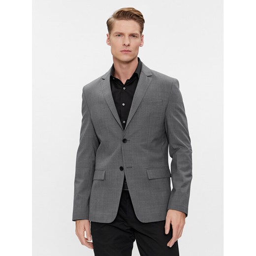 Calvin Klein Marynarka K10K112935 Szary Regular Fit ze sklepu MODIVO w kategorii Marynarki męskie - zdjęcie 183985711