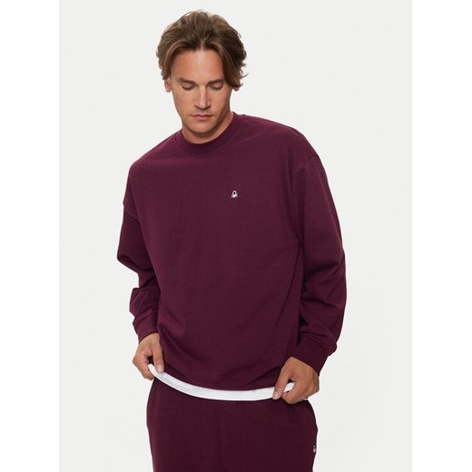 United Colors Of Benetton Bluza 342ZU1093 Fioletowy Regular Fit ze sklepu MODIVO w kategorii Bluzy męskie - zdjęcie 183985752