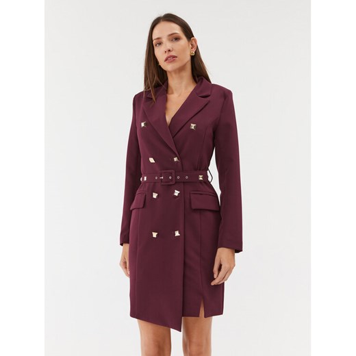 Maryley Sukienka codzienna 23IB372/41GI Bordowy Regular Fit ze sklepu MODIVO w kategorii Sukienki - zdjęcie 183985854