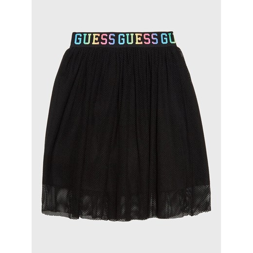 Guess Spódnica trapezowa J3RD10 KACZ0 Czarny Regular Fit Guess 8Y MODIVO