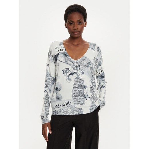 Desigual Sweter Kawartha Lakes 24WWJF61 Écru Regular Fit Desigual M MODIVO