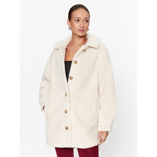 Guess Płaszcz przejściowy W3BL88 WF8R2 Écru Regular Fit ze sklepu MODIVO w kategorii Płaszcze damskie - zdjęcie 183985971
