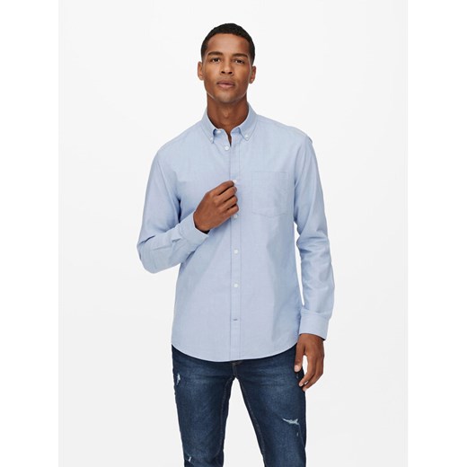 Only & Sons Koszula Neil 22019669 Błękitny Slim Fit ze sklepu MODIVO w kategorii Koszule męskie - zdjęcie 183986031