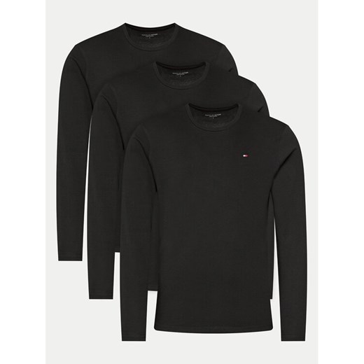 Tommy Hilfiger Komplet longsleeve UM0UM03378 Czarny Regular Fit ze sklepu MODIVO w kategorii T-shirty męskie - zdjęcie 183986093
