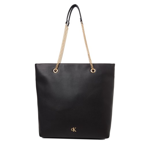 Calvin Klein Damski shopper Kobiety Sztuczna skóra czarny jednolity ze sklepu vangraaf w kategorii Torby Shopper bag - zdjęcie 183990482
