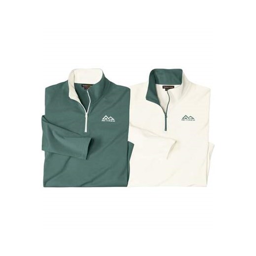 Zestaw 2 dżersejowych półgolfów z suwakiem RX-Trem ze sklepu Atlas For Men w kategorii T-shirty męskie - zdjęcie 183991061