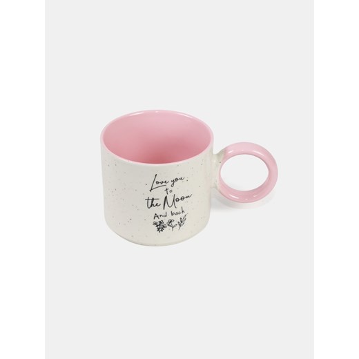 Sinsay - Kubek ceramiczny z miłosną sentencją - różowy Sinsay One Size Sinsay