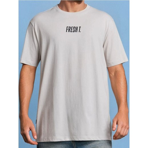 Sinsay - Bawełniana koszulka z nadrukiem na plecach - kremowy ze sklepu Sinsay w kategorii T-shirty męskie - zdjęcie 183992672