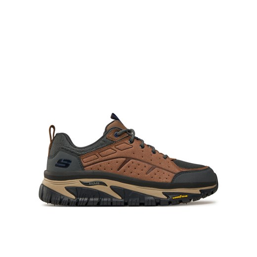 Sneakersy Skechers Arch Fit Road Walker 237488/BRMT Brązowy ze sklepu eobuwie.pl w kategorii Buty sportowe męskie - zdjęcie 183992824