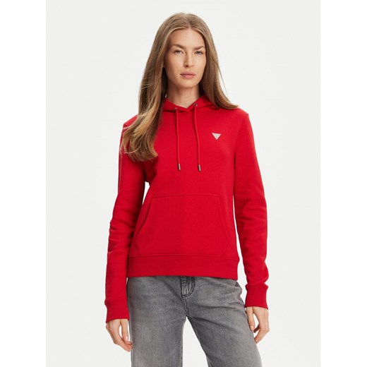 Guess Bluza W4YQ04 KC811 Czerwony Regular Fit ze sklepu MODIVO w kategorii Bluzy damskie - zdjęcie 183992860