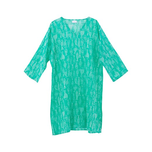 Overbeck and Friends Tunika &quot;Crazy Fish&quot; w kolorze zielonym ze sklepu Limango Polska w kategorii Bluzki damskie - zdjęcie 183994233