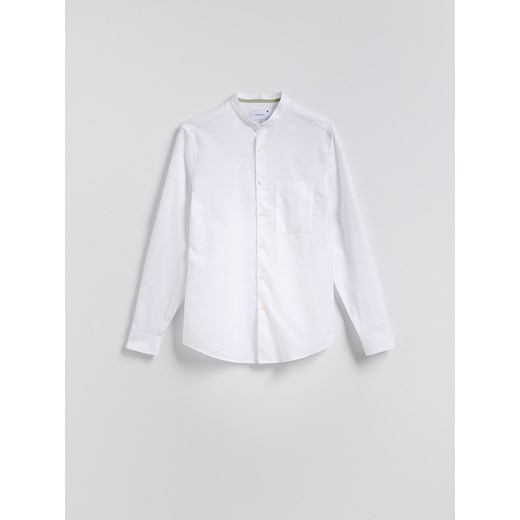 Reserved - Koszula slim fit ze stójką - biały ze sklepu Reserved w kategorii Koszule męskie - zdjęcie 183994840