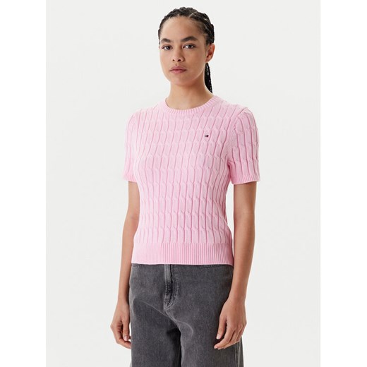 Tommy Hilfiger Sweter WW0WW45656 Różowy Regular Fit ze sklepu MODIVO w kategorii Swetry damskie - zdjęcie 183995854