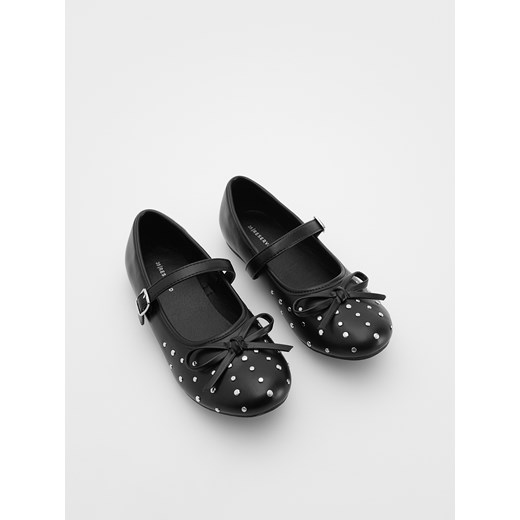 Reserved - Baleriny z dżetami - czarny ze sklepu Reserved w kategorii Balerinki - zdjęcie 183996494