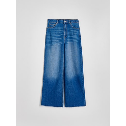 Reserved - Jeansy wide leg - niebieski ze sklepu Reserved w kategorii Jeansy damskie - zdjęcie 183996592