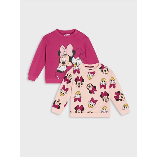 Sinsay - Bluzy 2 pack Minnie Mouse - różowy ze sklepu Sinsay w kategorii Bluzy dziewczęce - zdjęcie 183998101