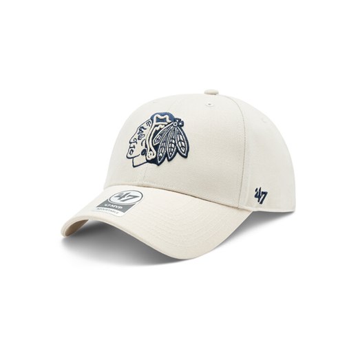 Czapka z daszkiem 47 Brand NHL Chicago Blackhawks '47 MVP SNAPBACK H-MVPSP04WBP-BN Écru ze sklepu eobuwie.pl w kategorii Czapki z daszkiem damskie - zdjęcie 183998430