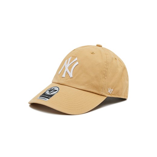 Czapka z daszkiem 47 Brand New York Yankees Clean Up B-RGW17GWS-LT Brązowy ze sklepu eobuwie.pl w kategorii Czapki z daszkiem męskie - zdjęcie 183998543
