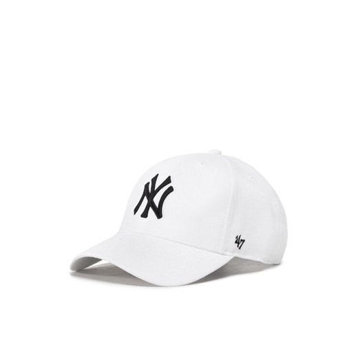 Czapka z daszkiem 47 Brand Mlb New York Yankees B-MVPSP17WBP-WH Biały ze sklepu eobuwie.pl w kategorii Czapki z daszkiem męskie - zdjęcie 183998562