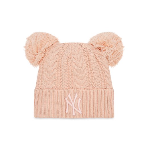 Czapka New Era New York Yankees Double Pom 60284835 Różowy ze sklepu eobuwie.pl w kategorii Czapki zimowe damskie - zdjęcie 183998583