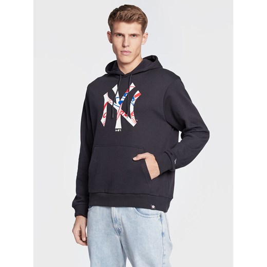 New Era Bluza New York Yankees Double Logo 60284748 Granatowy Regular Fit ze sklepu MODIVO w kategorii Bluzy męskie - zdjęcie 183999494