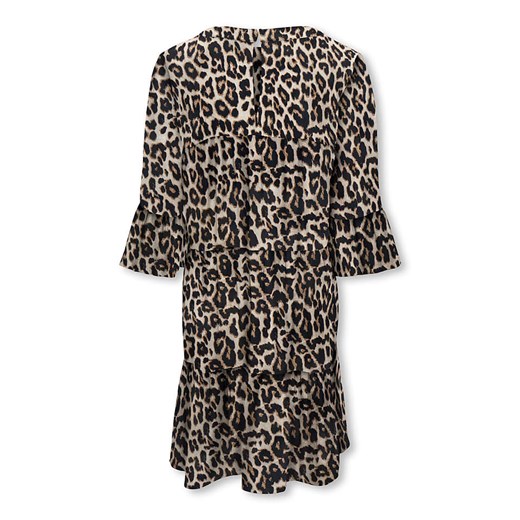 Sukienka dziewczęca brązowa Kids ONLY z wiskozy 