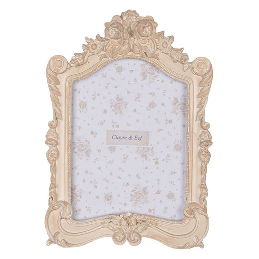 Clayre &amp; Eef Ramka w kolorze beżowym na zdjęcia - 18 x 25 x 2 cm ze sklepu Limango Polska w kategorii Ramki na zdjęcia - zdjęcie 184001301
