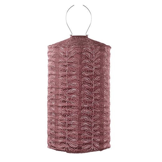 Lumiz Lampion solarny LED &quot;Folia Cylinder&quot; w kolorze miedzianym - wys. 50 x Ø 28 cm ze sklepu Limango Polska w kategorii Oświetlenie ogrodowe - zdjęcie 184001330