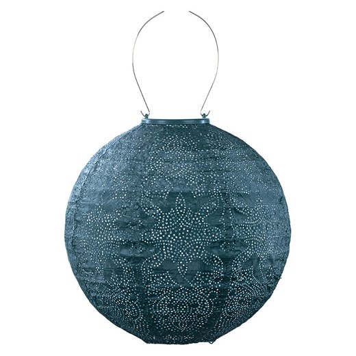 Lumiz Lampion solarny LED "Marrakesh Rond" w kolorze morskim - Ø 30 cm - id: 17178778 - marki Lumiz - 184001360 Lumiz Lampion solarny LED "Marrakesh Rond" w kolorze morskim - Ø 30 cm ze sklepu Limango Polska w kategorii Oświetlenie - zdjęcie 184001360