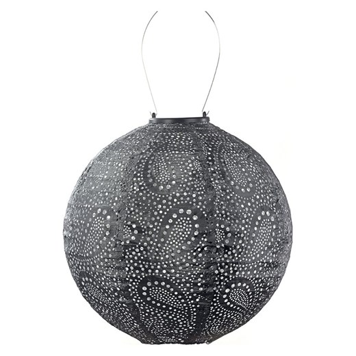 Lumiz Lampion solarny LED "Paisley Rond" w kolorze szarym - Ø 30 cm - id: 17178780 - marki Lumiz - 184001362 Lumiz Lampion solarny LED "Paisley Rond" w kolorze szarym - Ø 30 cm ze sklepu Limango Polska w kategorii Oświetlenie - zdjęcie 184001362